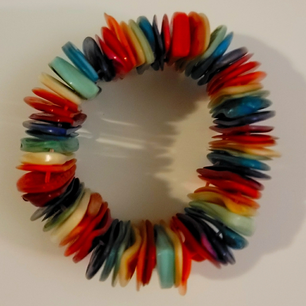 Colorful Shell Stone Elastic Bracelet